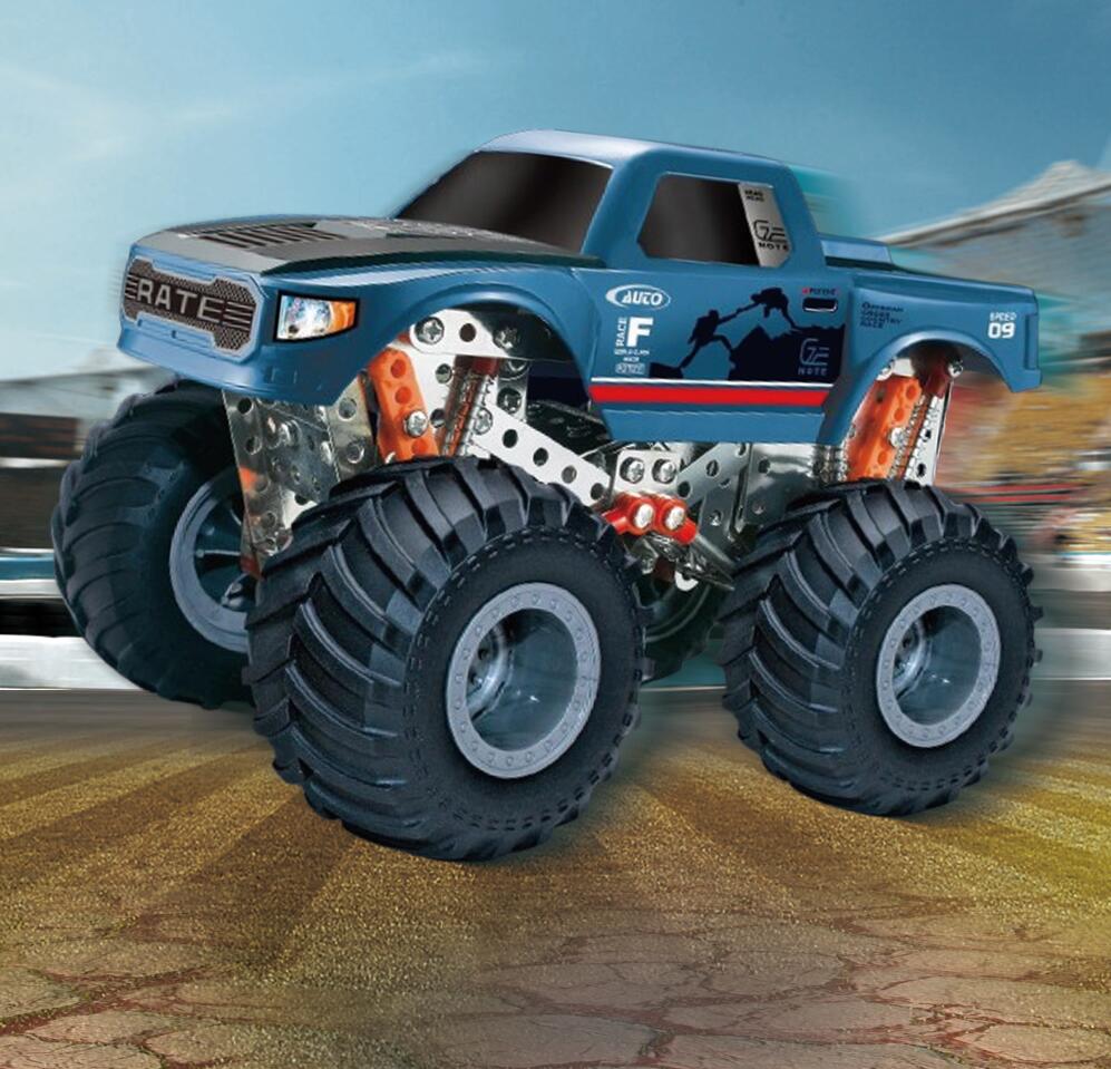 Metal construction toy ford 4x4 bigfoot truck Erector Set Monster Truck diy