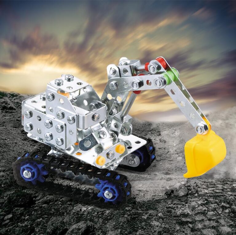 metal construction toy erector set excavator