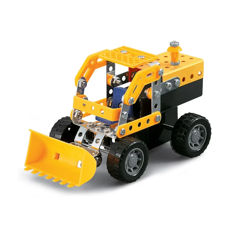 motorized metal construction toy bulldozer