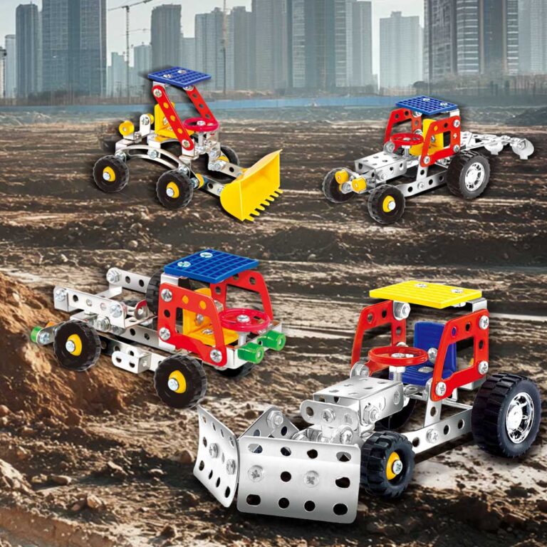 4in1 metal construction toys erector set toy metal building toys construction trucks